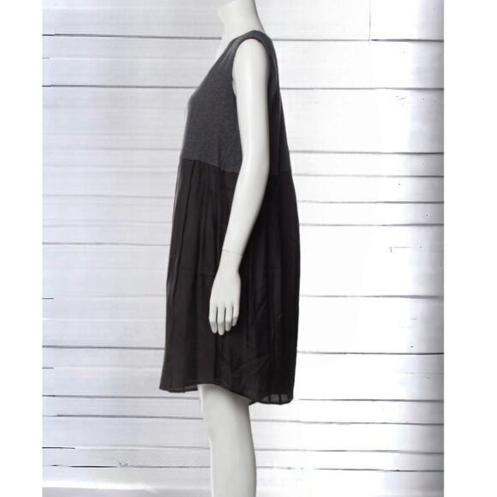 HACHE A-Line Dress Loose Fit Size 6 IT42 Gray Grey Black Asymmetrical Sleeveless - Picture 2 of 8